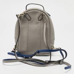 Bally Grey Leather Mini Backpack