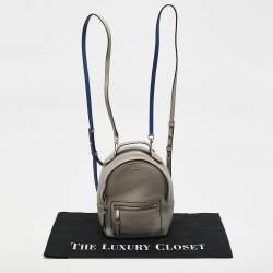 Bally Grey Leather Mini Backpack