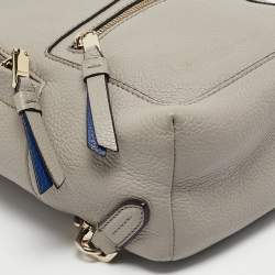 Bally Grey Leather Mini Backpack