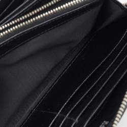 Bally Black Saffiano Leather Salen Zip Around Wallet