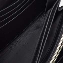 Bally Black Saffiano Leather Salen Zip Around Wallet