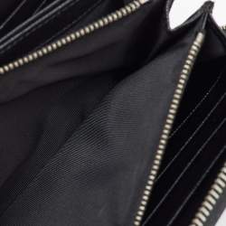 Bally Black Saffiano Leather Salen Zip Around Wallet