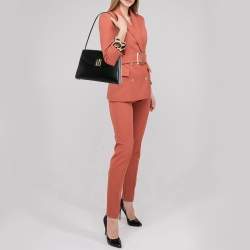 Bally Black Brushed Leather Small Ollam Shoulder Bag