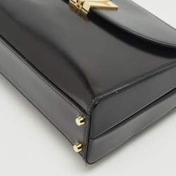 Bally Black Brushed Leather Small Ollam Shoulder Bag