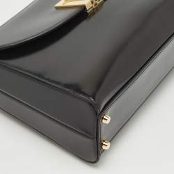 Bally Black Brushed Leather Small Ollam Shoulder Bag
