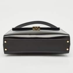 Bally Black Brushed Leather Small Ollam Shoulder Bag