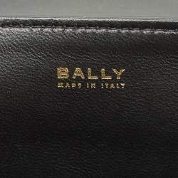 Bally Black Brushed Leather Small Ollam Shoulder Bag