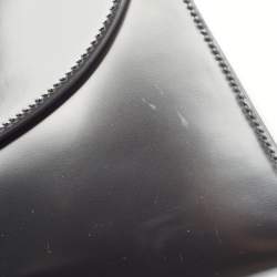 Bally Black Brushed Leather Small Ollam Shoulder Bag