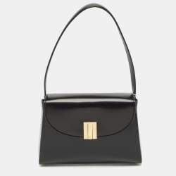 Bally Black Brushed Leather Small Ollam Shoulder Bag