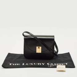 Bally Black Leather Ollam Flap Crossbody Bag