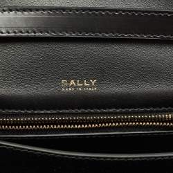 Bally Black Leather Ollam Flap Crossbody Bag