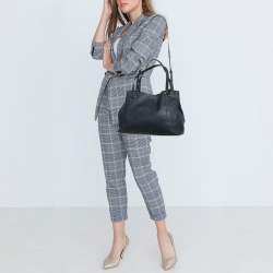Bally Navy Blue Leather Medium Seraphine Tote