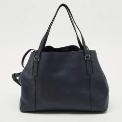 Bally Navy Blue Leather Medium Seraphine Tote