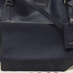 Bally Navy Blue Leather Medium Seraphine Tote