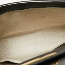 Pre Owned Bally Black/Gold Leather Suzy Chain Clutch