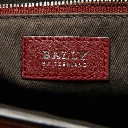 Pre Owned Bally Red Leather Tracie Vertical Tote