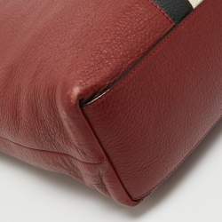 Pre Owned Bally Red Leather Tracie Vertical Tote