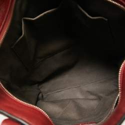 Pre Owned Bally Red Leather Tracie Vertical Tote