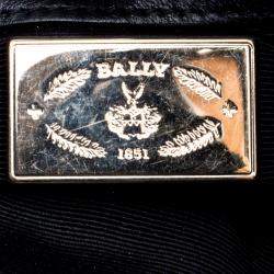Bally Black Pleated Leather Multi Zip Hobo