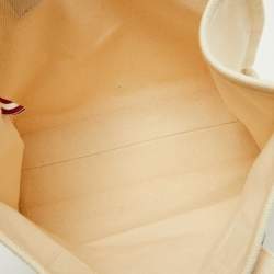 Pre Owned Bally Off Beige Canvas Crystalia Shopping Tote