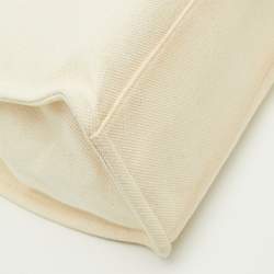 Pre Owned Bally Off Beige Canvas Crystalia Shopping Tote