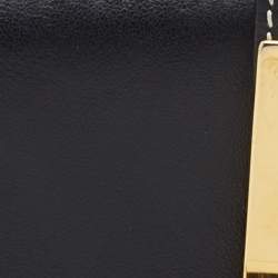 Pre Owned Bally Black Leather Amy  Zip Around French Wallet