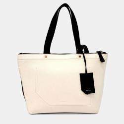 مملوكة مسبقًا Bally Beige Black Leather tote bag