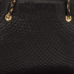 Pre Owned Bally Black Quilted Leather Chain Tote
