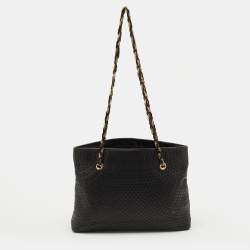 Pre Owned Bally Black Quilted Leather Chain Tote