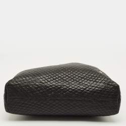 Pre Owned Bally Black Quilted Leather Chain Tote