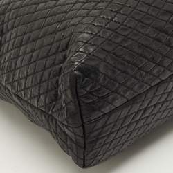 Pre Owned Bally Black Quilted Leather Chain Tote