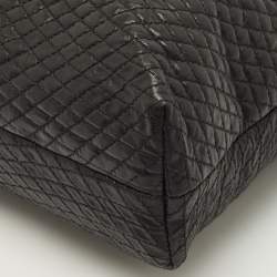 Pre Owned Bally Black Quilted Leather Chain Tote