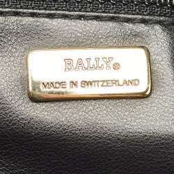 Pre Owned Bally Black Quilted Leather Chain Tote