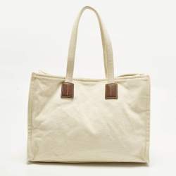 مملوكة مسبقًا حقيبة يد بالي كريستاليا قماش كانفاس كريمي اللون