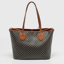 Pre Owned حقيبة يد بالي برنينا جلد بني مطبوع