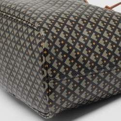 Pre Owned حقيبة يد بالي برنينا جلد بني مطبوع