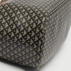 Pre Owned حقيبة يد بالي برنينا جلد بني مطبوع