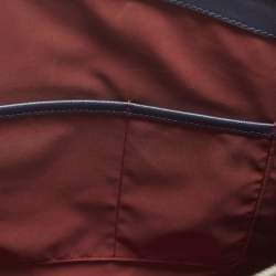 Pre Owned Bally Sveva Navy Blue Leather Satchel