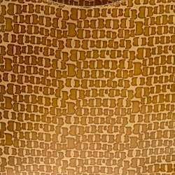 Bally Light Brown Signature Embossed Leather Hobo