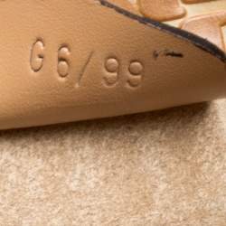 Bally Light Brown Signature Embossed Leather Hobo