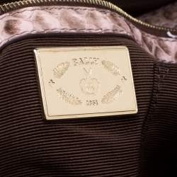 Bally Beige Python Top Handle Bag