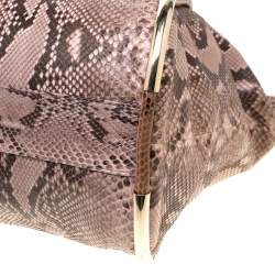 Bally Beige Python Top Handle Bag