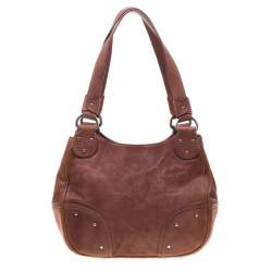 Bally Tan Leather Zippered Pocket Hobo