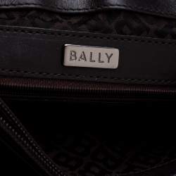 Pre Owned Bally Black Leather Flap Shoulder Bag