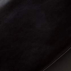 Pre Owned Bally Black Leather Flap Shoulder Bag