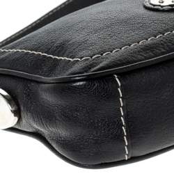 Bally Black Leather Pochette Bag