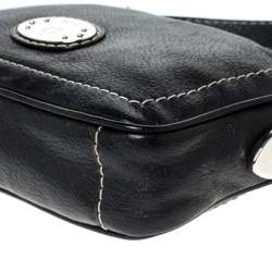 Bally Black Leather Pochette Bag