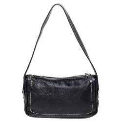 Bally Black Leather Pochette Bag