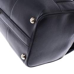 Pre Owned Bally Black Leather Top Handle Bag