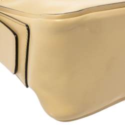 Bally Light Yellow Leather Zip Shoulder Bag